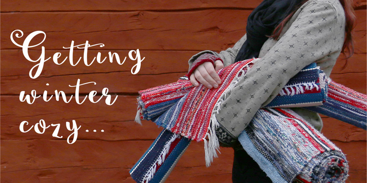 rag-rugs-for-winter Swedish vintage rag rugs