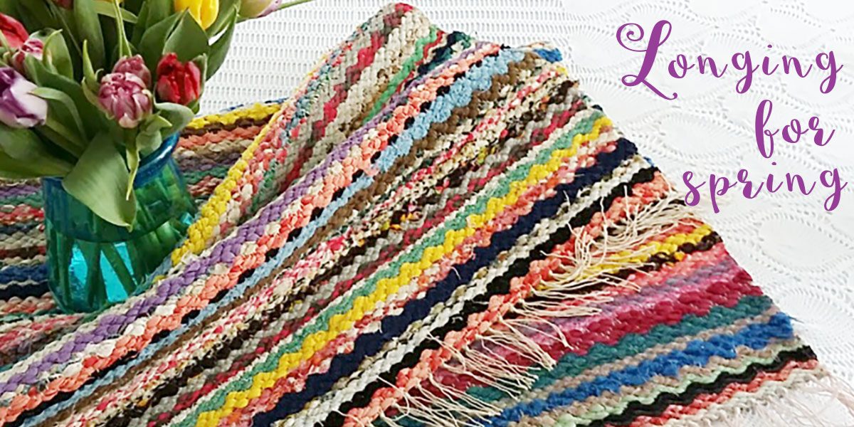 spring-3 Rag rug vintage retro handmade